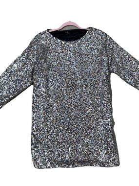 O.P..T. by Anthropologie Sequin Dress with Pockets Size Medium Long Sleeve